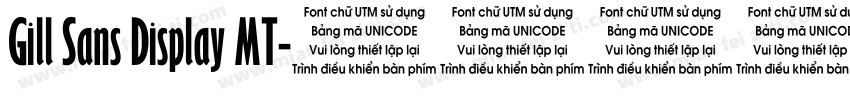Gill Sans Display MT字体转换